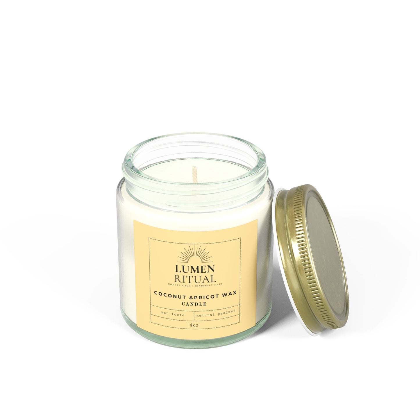 Coconut Apricot Scented Candle - Relaxing Aromatherapy, Home Decor, Gift for Her, Spa Gift, Eco-Friendly Candle