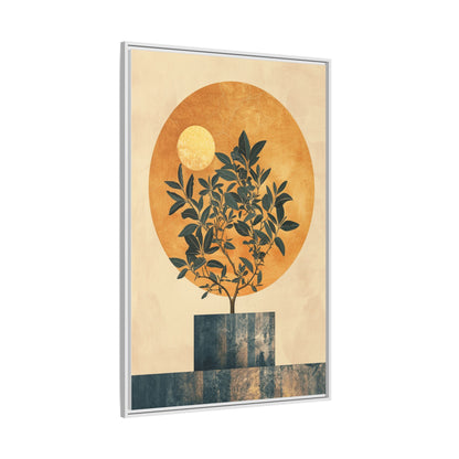 Framed Art Print of Botanical Design, Modern Wall Decor, Home Aesthetic, Gift for Art Lovers, Minimalist Artwork, Elegant Living Room Accent