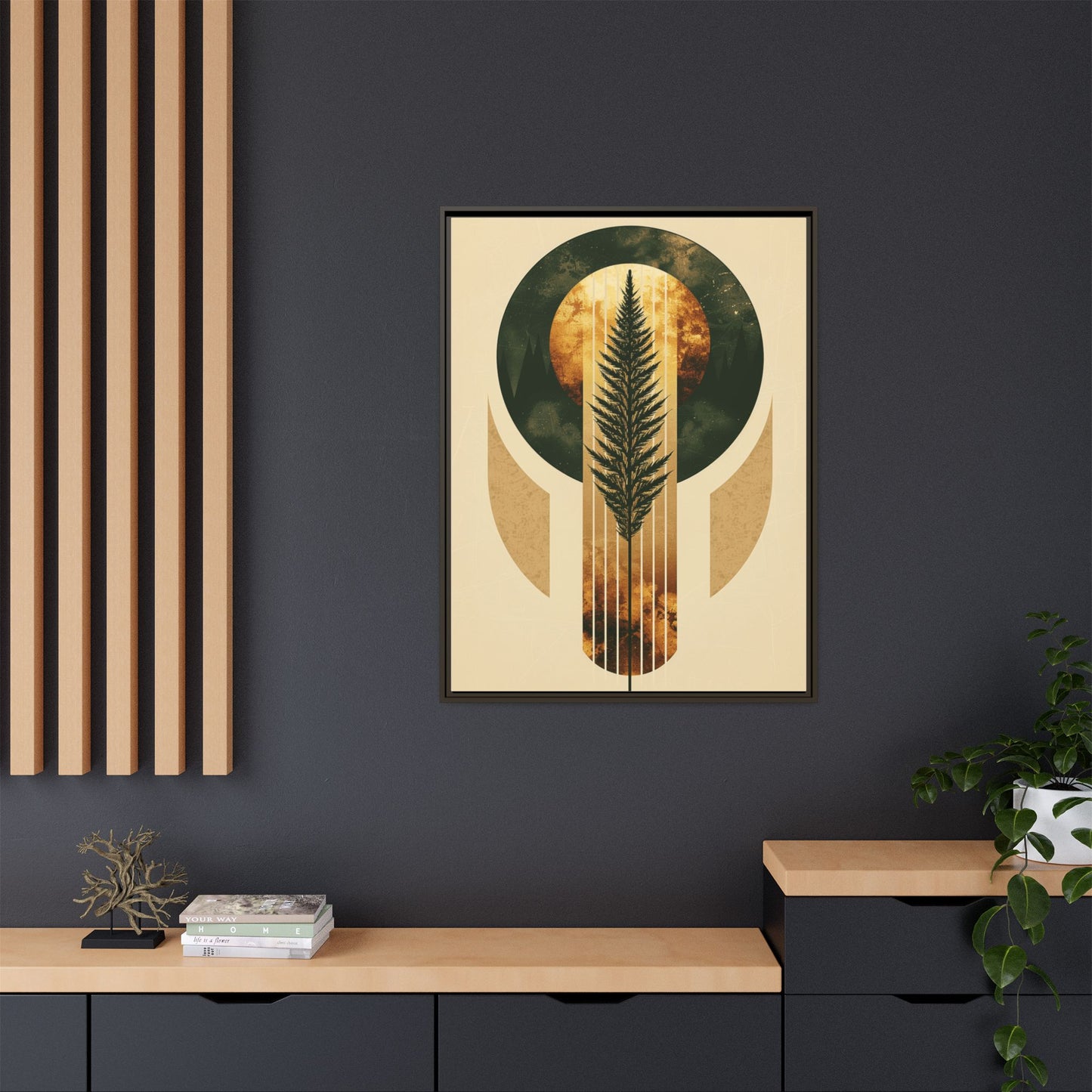 Framed Wall Art, Nature-Inspired Decor, Bohemian Home Accents, Gift for Nature Lovers, Relaxing Atmosphere, Wall Decor