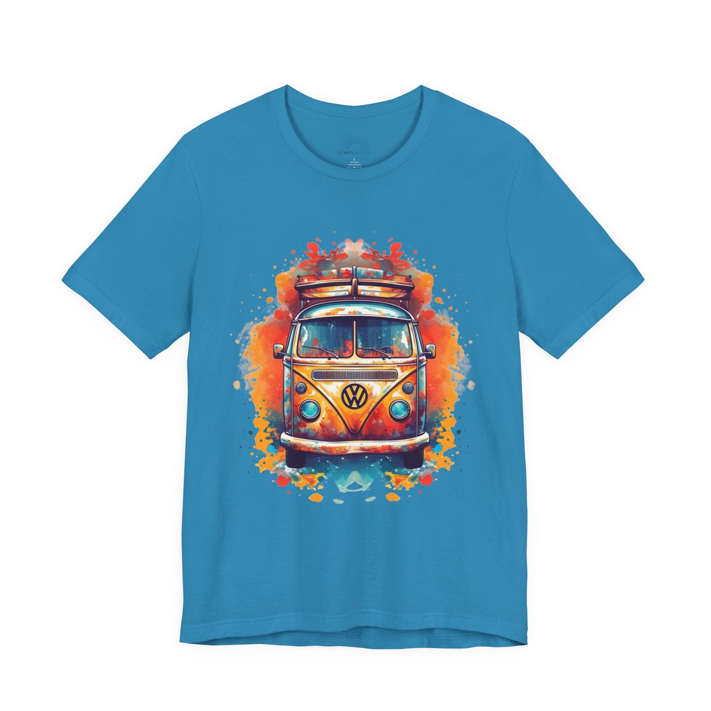 Vintage VW Bus Art Tee - Retro Van Shirt, Gift for Road Trip Lovers, Adventure Wear, Casual Summer Outing, Festival Outfit