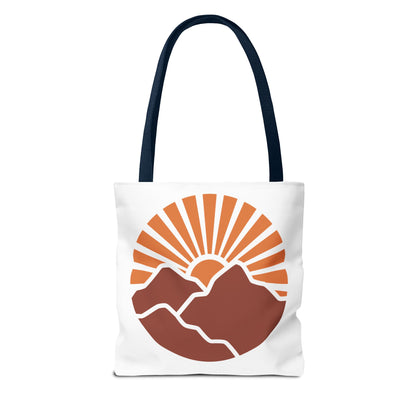 Sunrise Mountain Tote Bag, Eco-Friendly Shopping Bag, Adventure Tote, Summer Tote, Gift for Nature Lovers, Beach Bag