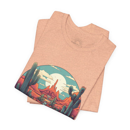 Desert Sunset Tee, Relaxed Fit Shirt, Nature Lover Gift, Casual Wear, Summer Vibes, Outdoor Adventure Clothing