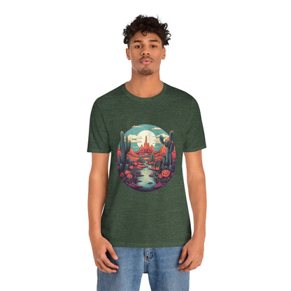 Desert Sunset Tee, Relaxed Fit Shirt, Nature Lover Gift, Casual Wear, Summer Vibes, Outdoor Adventure Clothing