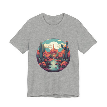 Desert Sunset Tee, Relaxed Fit Shirt, Nature Lover Gift, Casual Wear, Summer Vibes, Outdoor Adventure Clothing