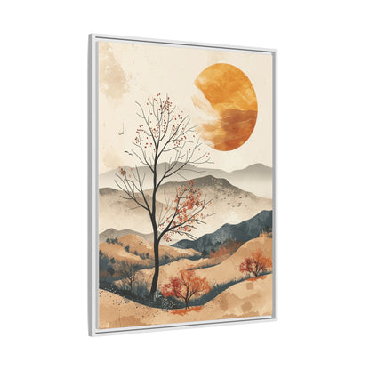 Artistic Framed Canvas Wall Art - Autumn Landscape, Home Decor, Nature Artwork, Gift for Art Lovers, Cozy Living Room Accent