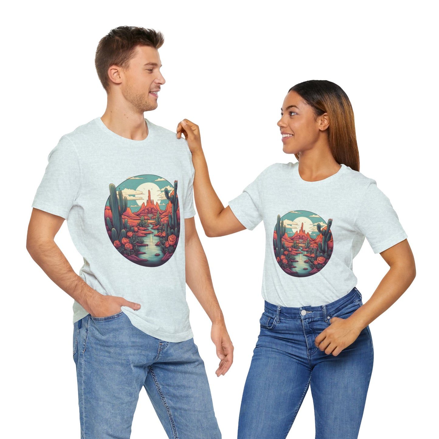 Desert Sunset Tee, Relaxed Fit Shirt, Nature Lover Gift, Casual Wear, Summer Vibes, Outdoor Adventure Clothing