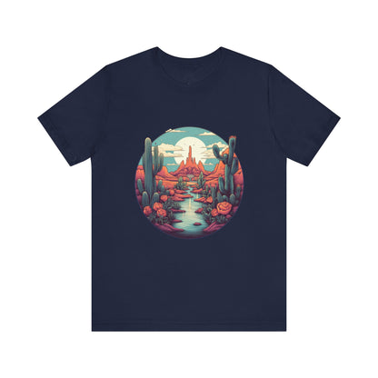 Desert Sunset Tee, Relaxed Fit Shirt, Nature Lover Gift, Casual Wear, Summer Vibes, Outdoor Adventure Clothing