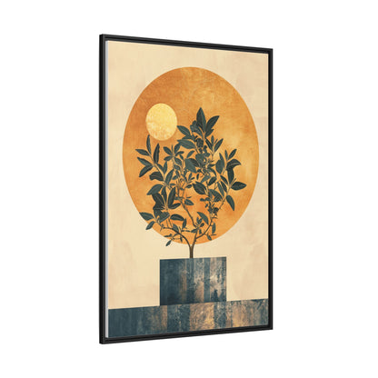 Framed Art Print of Botanical Design, Modern Wall Decor, Home Aesthetic, Gift for Art Lovers, Minimalist Artwork, Elegant Living Room Accent