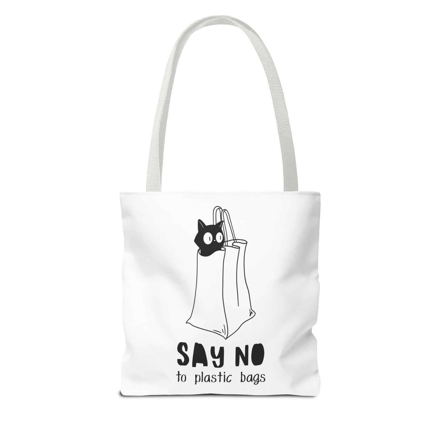 Eco-Friendly Cat Lover Tote Bag | Say No to Plastic Bags, Reusable Shopping Bag, Gift for Cat Lovers, Sustainable Fashion, Cute Cat Design
