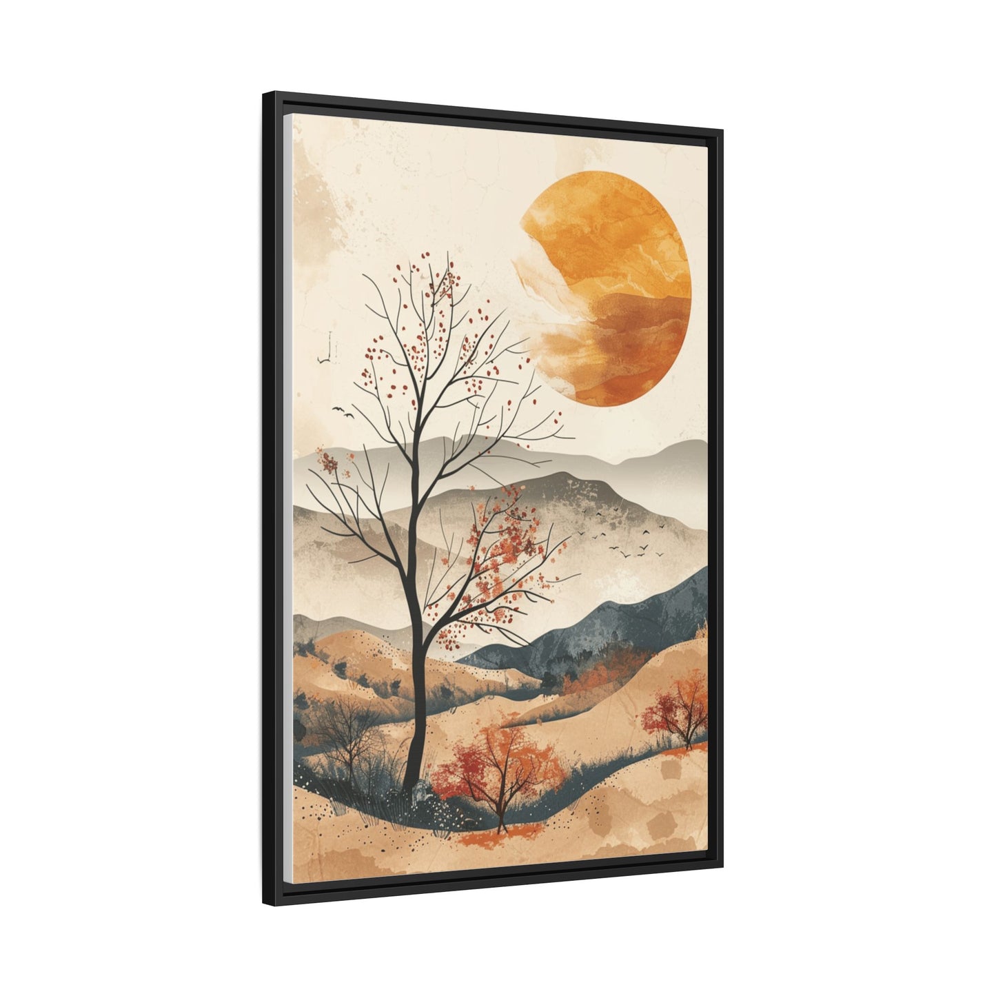 Artistic Framed Canvas Wall Art - Autumn Landscape, Home Decor, Nature Artwork, Gift for Art Lovers, Cozy Living Room Accent