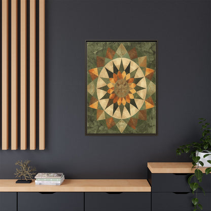 Framed Art Print - Vibrant Geometric Wall Decor for Home, Kitchen, Living Room, Gift for Housewarming, Modern Artwork