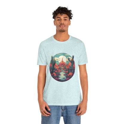 Desert Sunset Tee, Relaxed Fit Shirt, Nature Lover Gift, Casual Wear, Summer Vibes, Outdoor Adventure Clothing