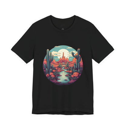 Desert Sunset Tee, Relaxed Fit Shirt, Nature Lover Gift, Casual Wear, Summer Vibes, Outdoor Adventure Clothing