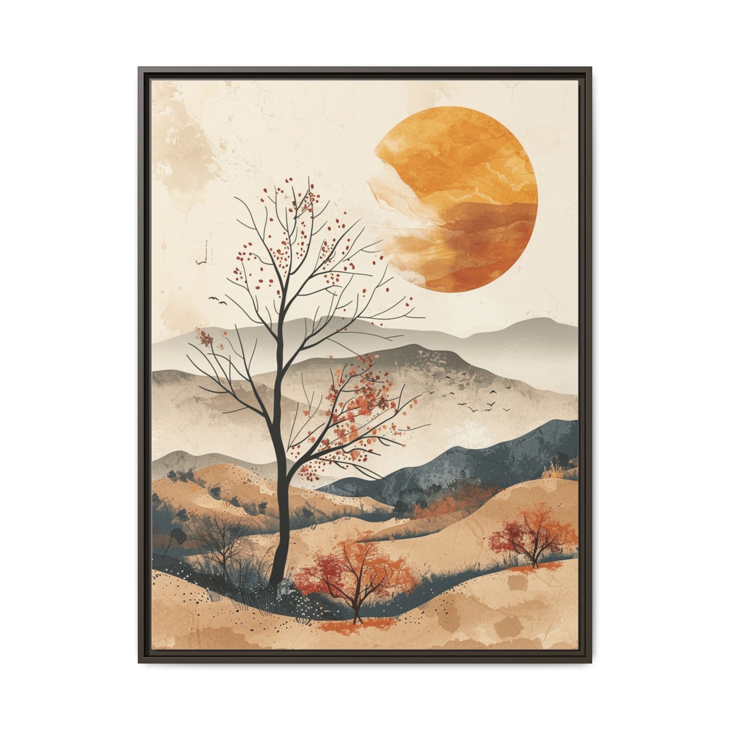 Artistic Framed Canvas Wall Art - Autumn Landscape, Home Decor, Nature Artwork, Gift for Art Lovers, Cozy Living Room Accent