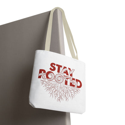 Stay Rooted Tote Bag | Eco-Friendly Carryall, Motivational Gift, Nature Lover Accessory, Daily Essentials, Earth Day