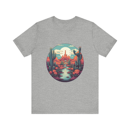 Desert Sunset Tee, Relaxed Fit Shirt, Nature Lover Gift, Casual Wear, Summer Vibes, Outdoor Adventure Clothing
