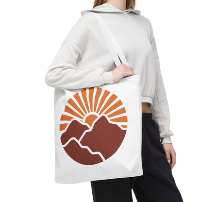 Sunrise Mountain Tote Bag, Eco-Friendly Shopping Bag, Adventure Tote, Summer Tote, Gift for Nature Lovers, Beach Bag