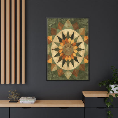 Framed Art Print - Vibrant Geometric Wall Decor for Home, Kitchen, Living Room, Gift for Housewarming, Modern Artwork