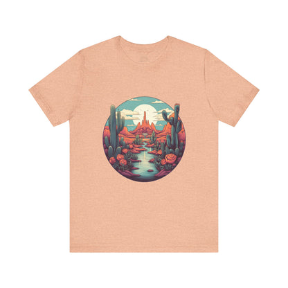 Desert Sunset Tee, Relaxed Fit Shirt, Nature Lover Gift, Casual Wear, Summer Vibes, Outdoor Adventure Clothing