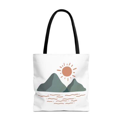 Scenic Mountain Tote Bag, AOP Eco-Friendly Bag for Nature Lovers, Travel Essentials, Beach Tote, Gift for Adventurers