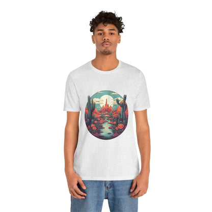 Desert Sunset Tee, Relaxed Fit Shirt, Nature Lover Gift, Casual Wear, Summer Vibes, Outdoor Adventure Clothing