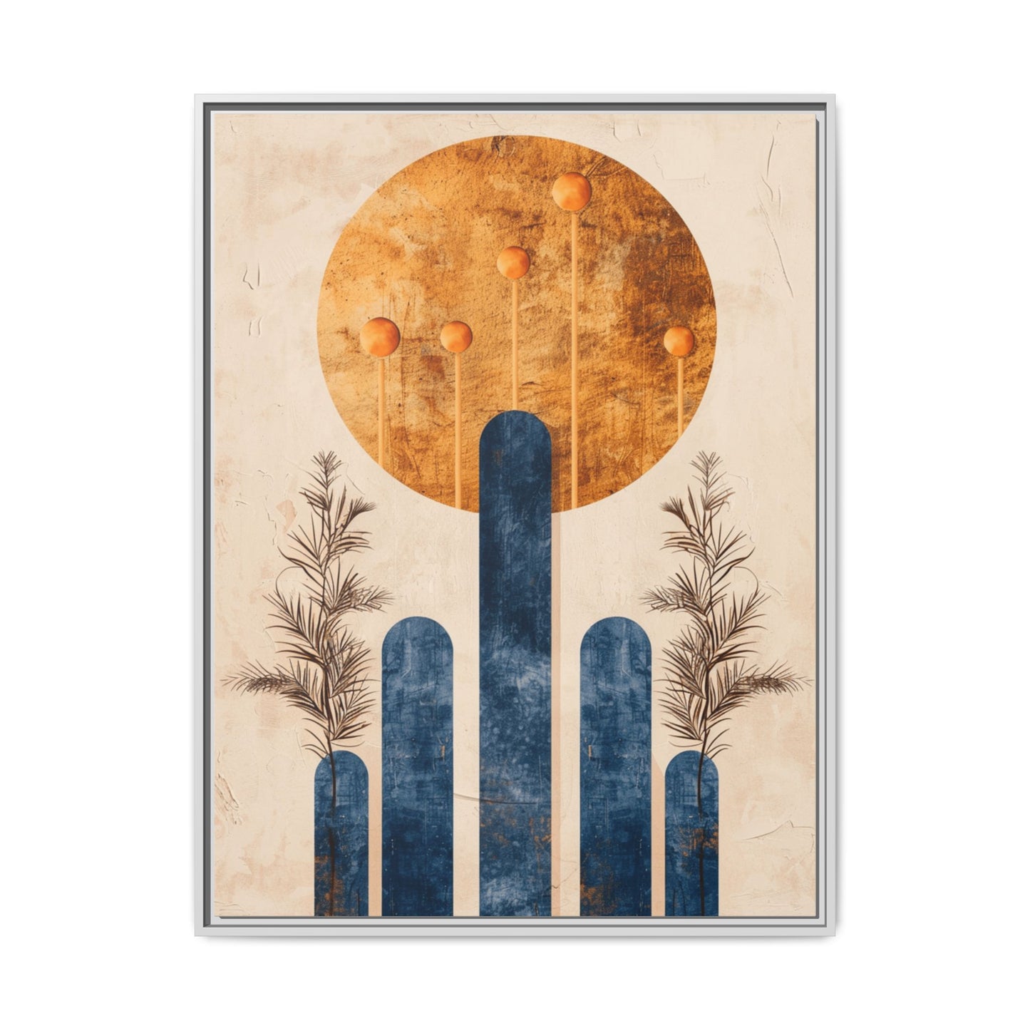 Modern Boho Wall Art Print, Framed Home Decor, Minimalist Artwork, Nature Inspired, Gift for Her, Room Decoration