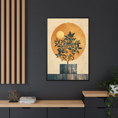 Framed Art Print of Botanical Design, Modern Wall Decor, Home Aesthetic, Gift for Art Lovers, Minimalist Artwork, Elegant Living Room Accent