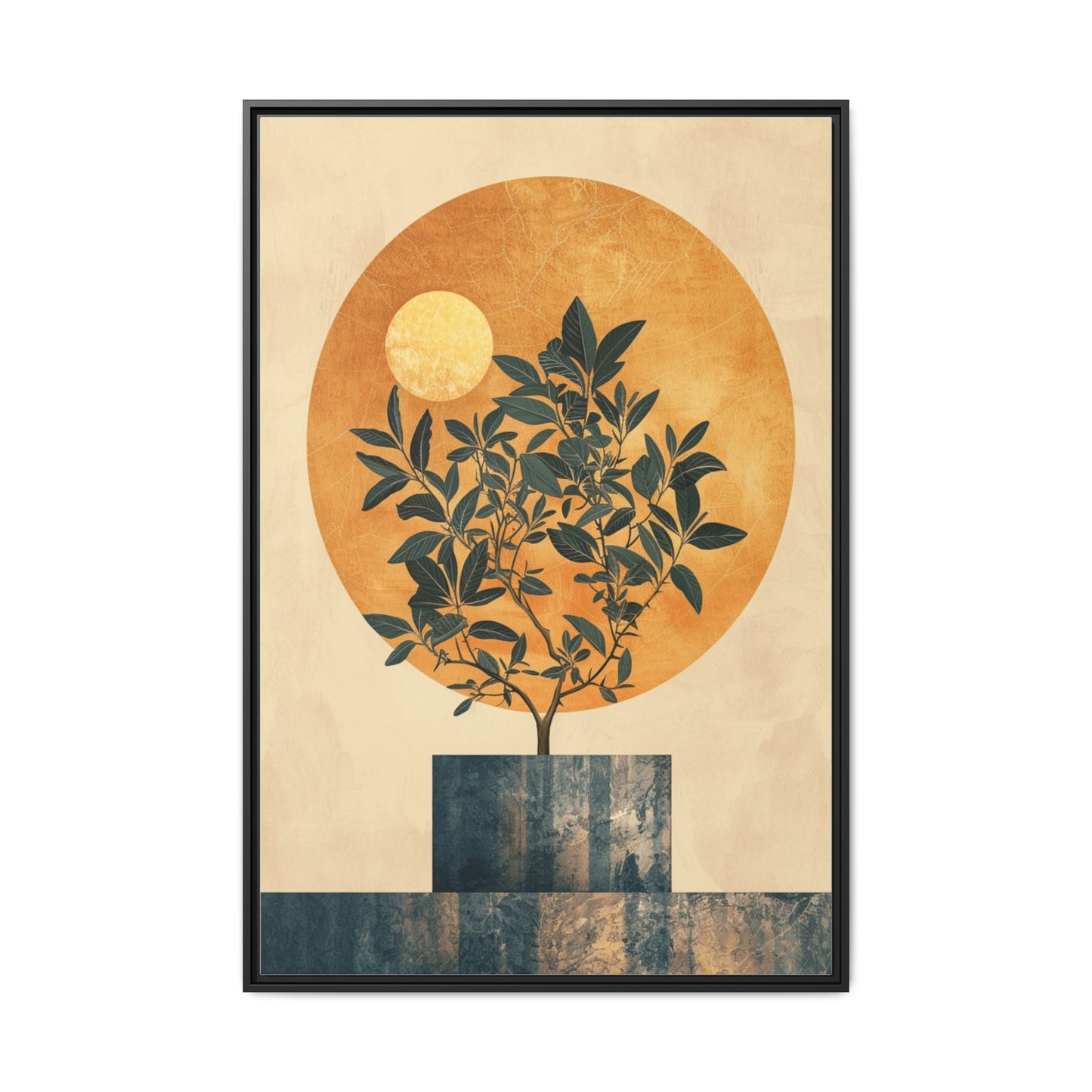 Framed Art Print of Botanical Design, Modern Wall Decor, Home Aesthetic, Gift for Art Lovers, Minimalist Artwork, Elegant Living Room Accent