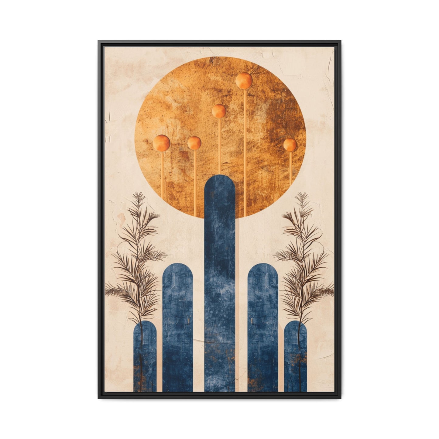 Modern Boho Wall Art Print, Framed Home Decor, Minimalist Artwork, Nature Inspired, Gift for Her, Room Decoration