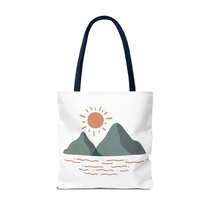 Scenic Mountain Tote Bag, AOP Eco-Friendly Bag for Nature Lovers, Travel Essentials, Beach Tote, Gift for Adventurers