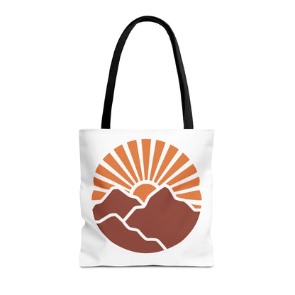 Sunrise Mountain Tote Bag, Eco-Friendly Shopping Bag, Adventure Tote, Summer Tote, Gift for Nature Lovers, Beach Bag