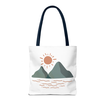 Scenic Mountain Tote Bag, AOP Eco-Friendly Bag for Nature Lovers, Travel Essentials, Beach Tote, Gift for Adventurers