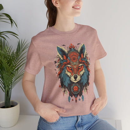 Bohemian Wolf Graphic Tee | Cool T-Shirt, Casual Wear, Nature Lover Gift, Festival Outfit, Unisex Style