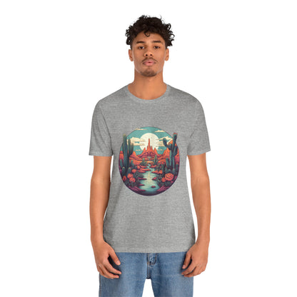 Desert Sunset Tee, Relaxed Fit Shirt, Nature Lover Gift, Casual Wear, Summer Vibes, Outdoor Adventure Clothing