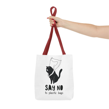 Eco-Friendly Cat Lover Tote Bag | Say No to Plastic Bags, Reusable Shopping Bag, Gift for Cat Lovers, Sustainable Fashion, Cute Cat Design