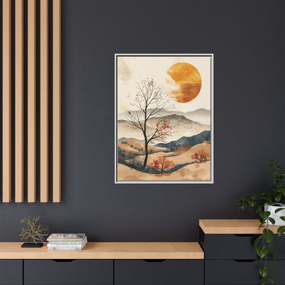 Artistic Framed Canvas Wall Art - Autumn Landscape, Home Decor, Nature Artwork, Gift for Art Lovers, Cozy Living Room Accent
