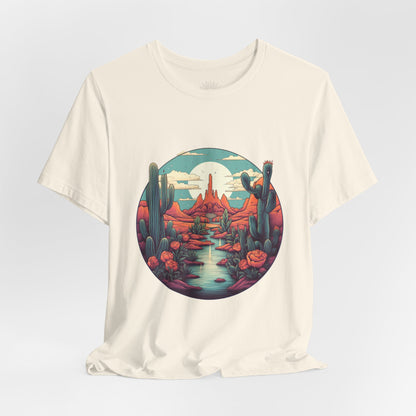Desert Sunset Tee, Relaxed Fit Shirt, Nature Lover Gift, Casual Wear, Summer Vibes, Outdoor Adventure Clothing