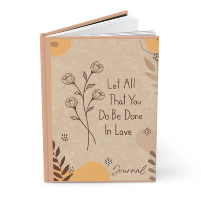 Romantic Floral Hardcover Journal, Gratitude Notebook, Daily Planner, Self-Care Gift, Inspirational Writing, Journal for Mindfulness