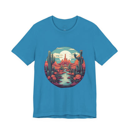 Desert Sunset Tee, Relaxed Fit Shirt, Nature Lover Gift, Casual Wear, Summer Vibes, Outdoor Adventure Clothing