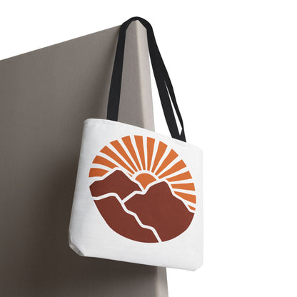 Sunrise Mountain Tote Bag, Eco-Friendly Shopping Bag, Adventure Tote, Summer Tote, Gift for Nature Lovers, Beach Bag