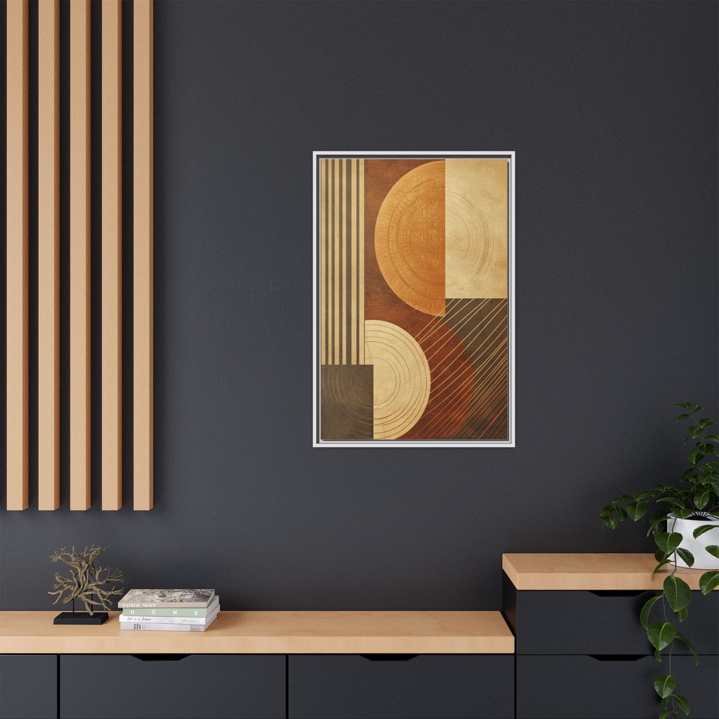 Modern Abstract Wall Art Print, Geometric Matte Canvas, Home Decor, Living Room Artwork, Boho Chic Decor, Housewarming Gift