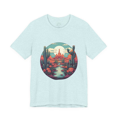 Desert Sunset Tee, Relaxed Fit Shirt, Nature Lover Gift, Casual Wear, Summer Vibes, Outdoor Adventure Clothing
