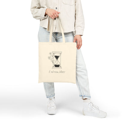 Motivational Cotton Canvas Tote Bag - Eco-Friendly Shopper, Beach Bag, Everyday Carry, Gift for Students, Sustainable Style