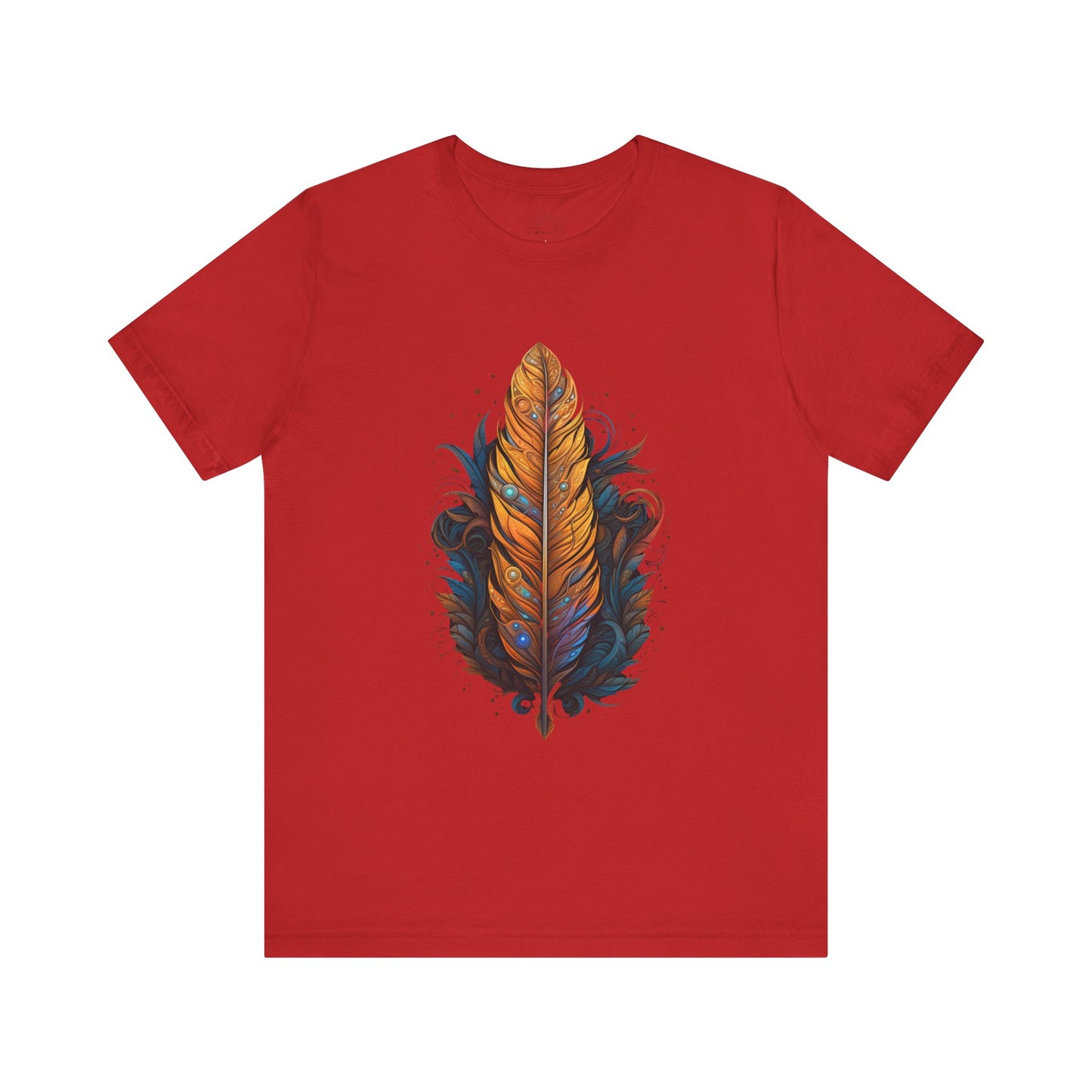 Artistic Feather T-Shirt | Unisex Short Sleeve Tee for Nature Lovers | Casual Wear, Gift for Men/Women, Boho Style, Outdoor Activities