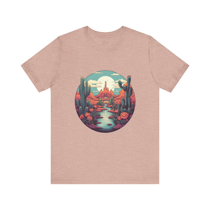 Desert Sunset Tee, Relaxed Fit Shirt, Nature Lover Gift, Casual Wear, Summer Vibes, Outdoor Adventure Clothing
