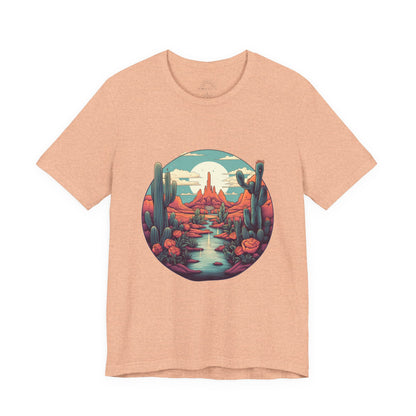 Desert Sunset Tee, Relaxed Fit Shirt, Nature Lover Gift, Casual Wear, Summer Vibes, Outdoor Adventure Clothing