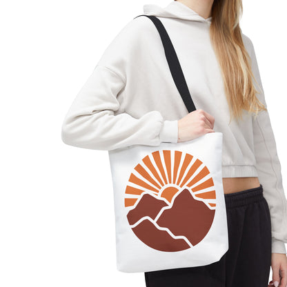 Sunrise Mountain Tote Bag, Eco-Friendly Shopping Bag, Adventure Tote, Summer Tote, Gift for Nature Lovers, Beach Bag