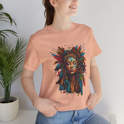 Bohemian Spirit Tee | Colorful Goddess Shirt, Artistic Graphic Tee, Festival Top, Unique Gift for Her, Boho Clothing