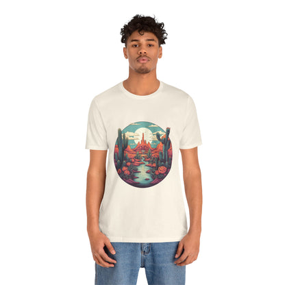 Desert Sunset Tee, Relaxed Fit Shirt, Nature Lover Gift, Casual Wear, Summer Vibes, Outdoor Adventure Clothing