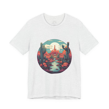 Desert Sunset Tee, Relaxed Fit Shirt, Nature Lover Gift, Casual Wear, Summer Vibes, Outdoor Adventure Clothing